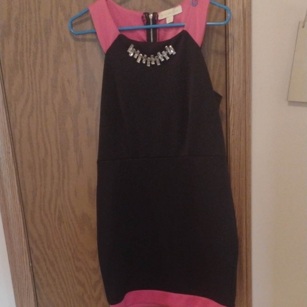 Nicki Minaj Pink and Black Mini Dress